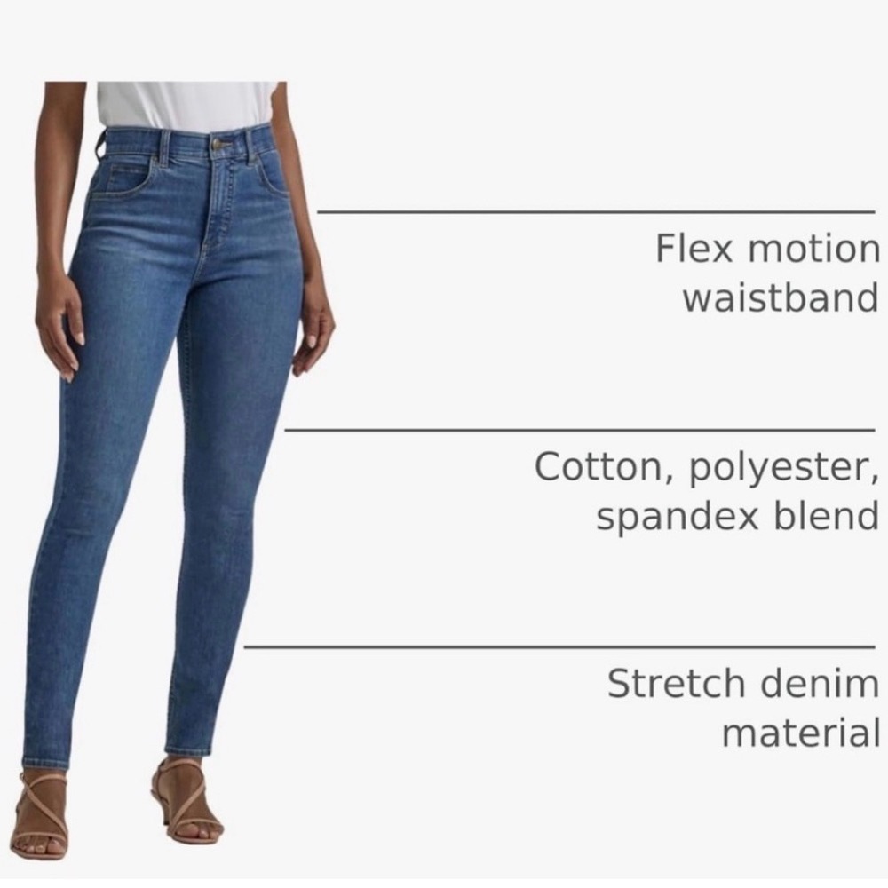 Lee Women's Skinny Jeans in Blue - Picture 6 of 11